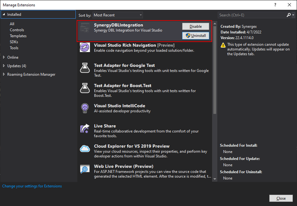 Projects not loading under Visual Studio 17.2.3